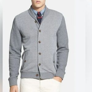 Ted Baker London Grey Knit Button Down Cardigan Jacket